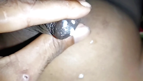 Lusty bhabhi giving some hard handjob to her male lover