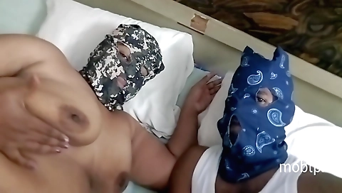 Indian mature milf with huge boobs rides a big cock