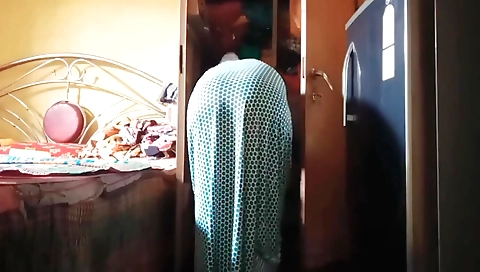 Girl with a small body is enjoying her day in a village