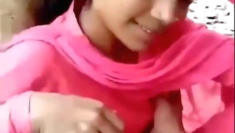 Amateur brunette in a high-definition outdoor video