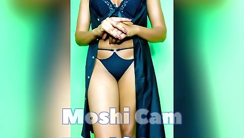 Indian solo female in pantyhose shows off her body