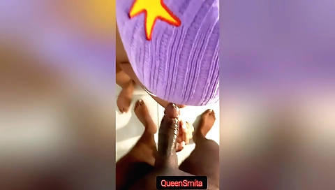 Indian amateur porn video showing my cock in the black one