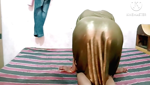 Indian female masturbating in bed with stepdad and wife