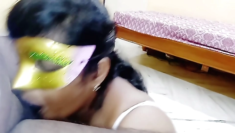 Brunette facial video made by a girl with big face