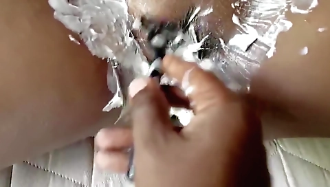 India hairy babe sucks her pussy and spreads it wide