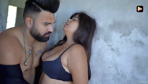 Big tits brunette teen giving a hot blow job on a beach