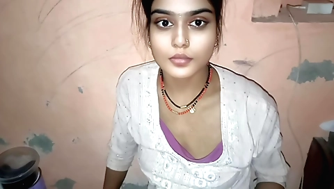 Indian brunette girl playing with her boyfriend's penis