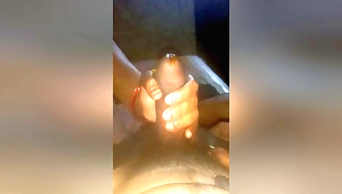 Indian handjob video with a hot lady in the middle of the night