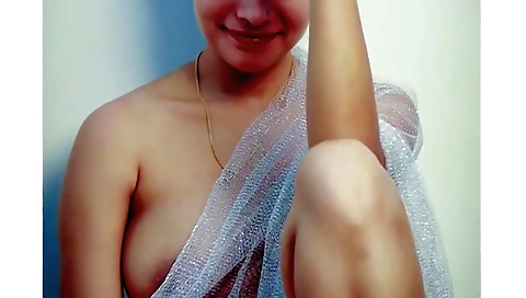 Indian amateur woman with hairy breasts riding a cock