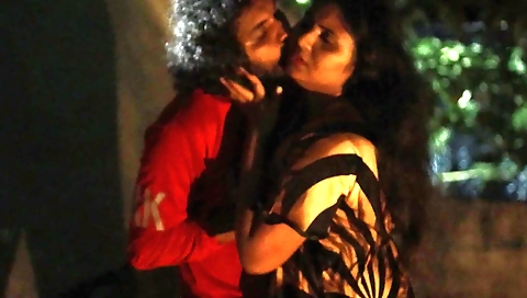 Indian girl with small tits and long legs fucked outdoors