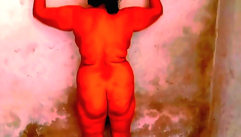 Indian woman enjoys sucking her own cock in a solo video