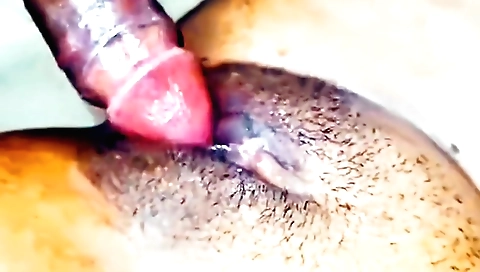 Indian girl creampie on her hairy snatch after sex