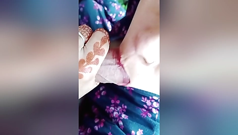Indian brunette sucking close up fingered and licked
