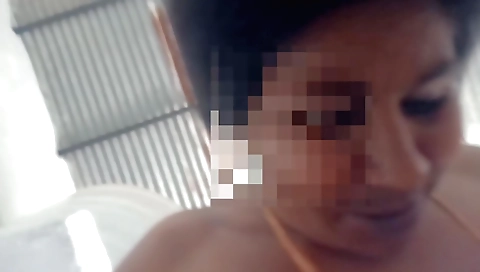 Indian brunette milf with huge boobs tries to masturbate