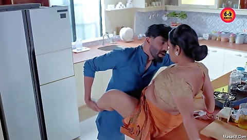 Sexy brunette milf and her amateur husband fucked together