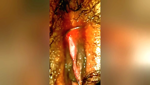 Hairy and beautiful sexy girl is a fan of watching porn