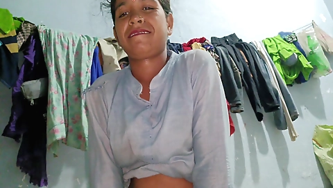 Indian brunette rides his huge dick in a homemade porn video