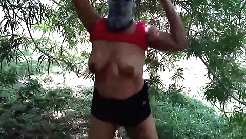 Lian kamei in kamini ko ek ke sath pakar is standing and rubbing