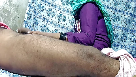 Handjob is one of the favorite way to show off her body