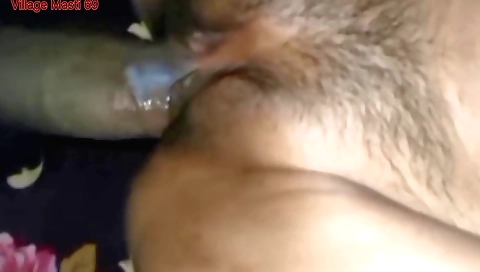 Indian chick with a hairy body is getting fucked by a large dick