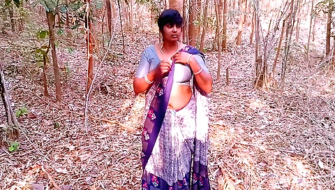 Indian stepbrother fucked in the forest by his stepbrother