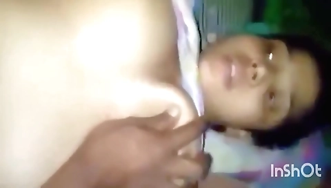 Indian teen rides her boyfriend's cock in the bedroom