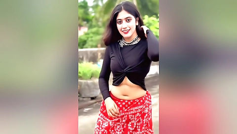 Sexy brunette with a long and juicy body and a big ass