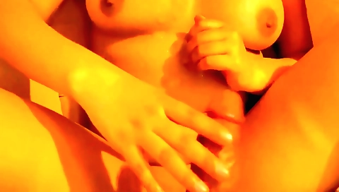 Indian girl gets her big boobs and pussy jizzed by a cock