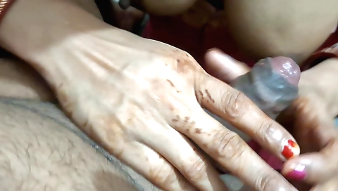 Indian handjob video with a nice ass fucked on the camera