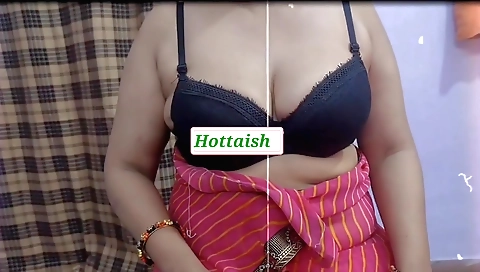 Indian girl with big boobs does a hardcore handjob