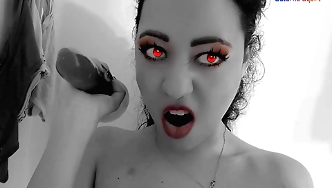 Halloween vampire lesbian masturbation on the 13th