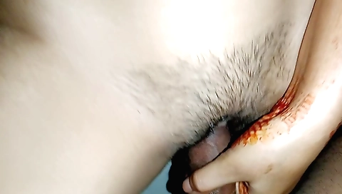 Indian girl is getting pounded by her man in homemade video