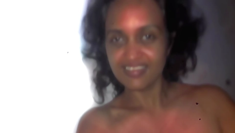 Brunette indian girl masturbates and toys with her cock