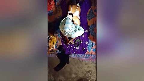 College brunette plays with her boyfriend in the dorm