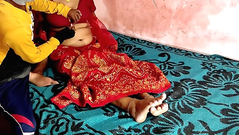 Busty stepdad and his wife are celebrating their wedding