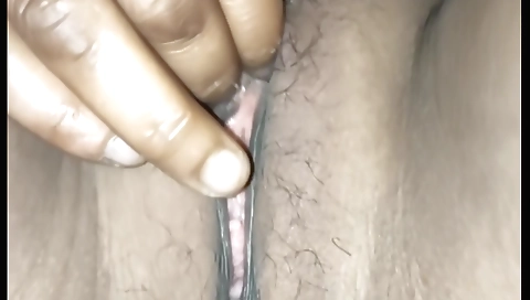 Indian amateur slut with hairy pussy masturbates in her room