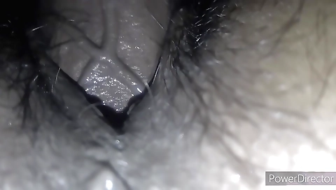 Indian girl with hairy pussy fucks a boyfriend in a scene