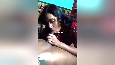 Indian hottie shows her passion sucking cock and getting it
