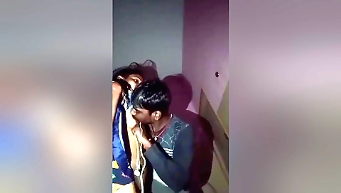 Indian brunette with a sexy little ass is fucked in the bed