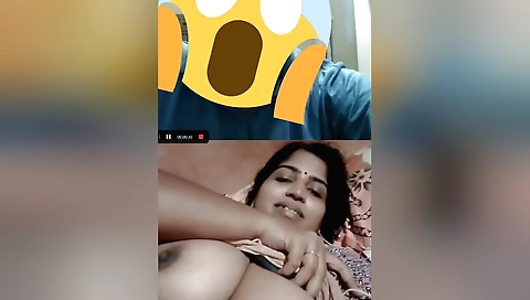 Baboo gives a good homemade video of her big boobs