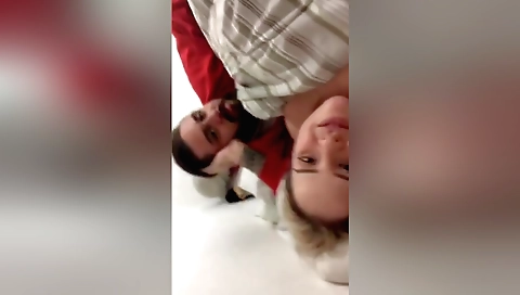 Amateur chick is giving a blowjob and then getting fucked