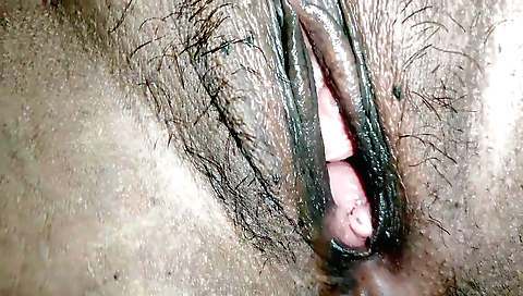 Amateur video of hairy housewife showing her sexy pussy