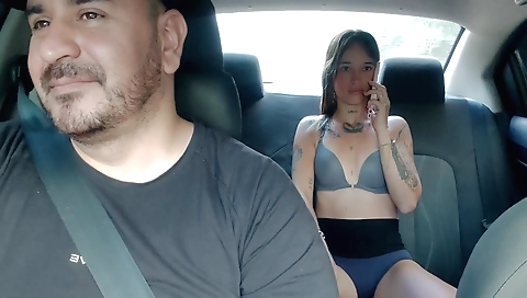 Hot Latina Girl Masturbates In The Back Of Uber Car