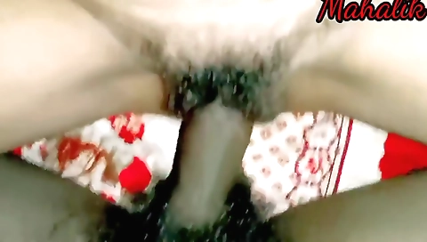 Indian brunette is wearing a white dress and she masturbates