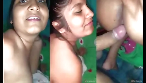 Indian girl fucked hard on the bed in amateur video