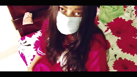 Indian amateur brunette gets her pussy fucked hard