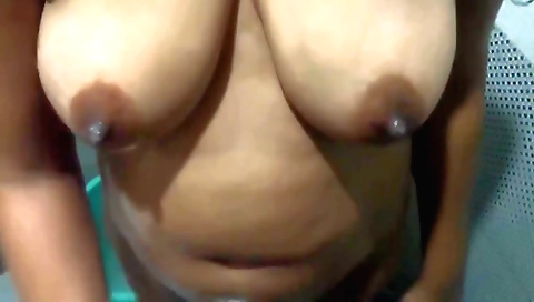 Indian big boobs girl is getting a blowjob by the camera